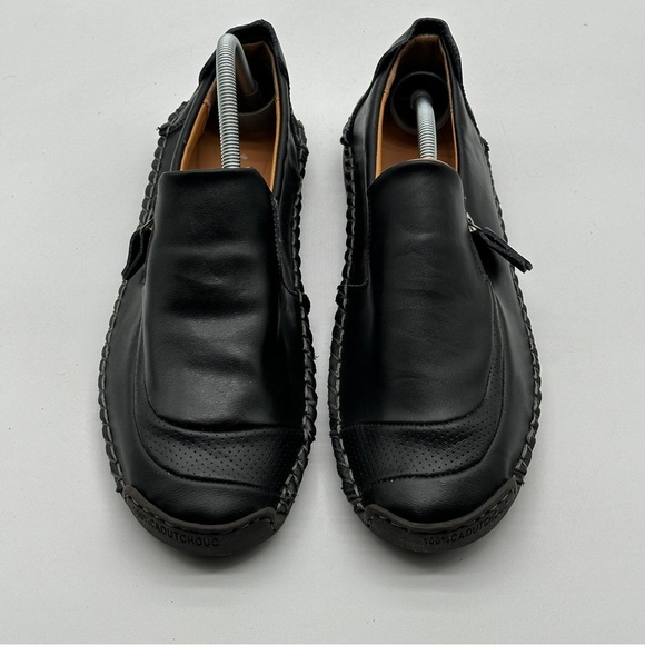 Men 100% Caoutchouc Black Fashion Leather Shoes Size (43) 10 - Picture 4 of 13